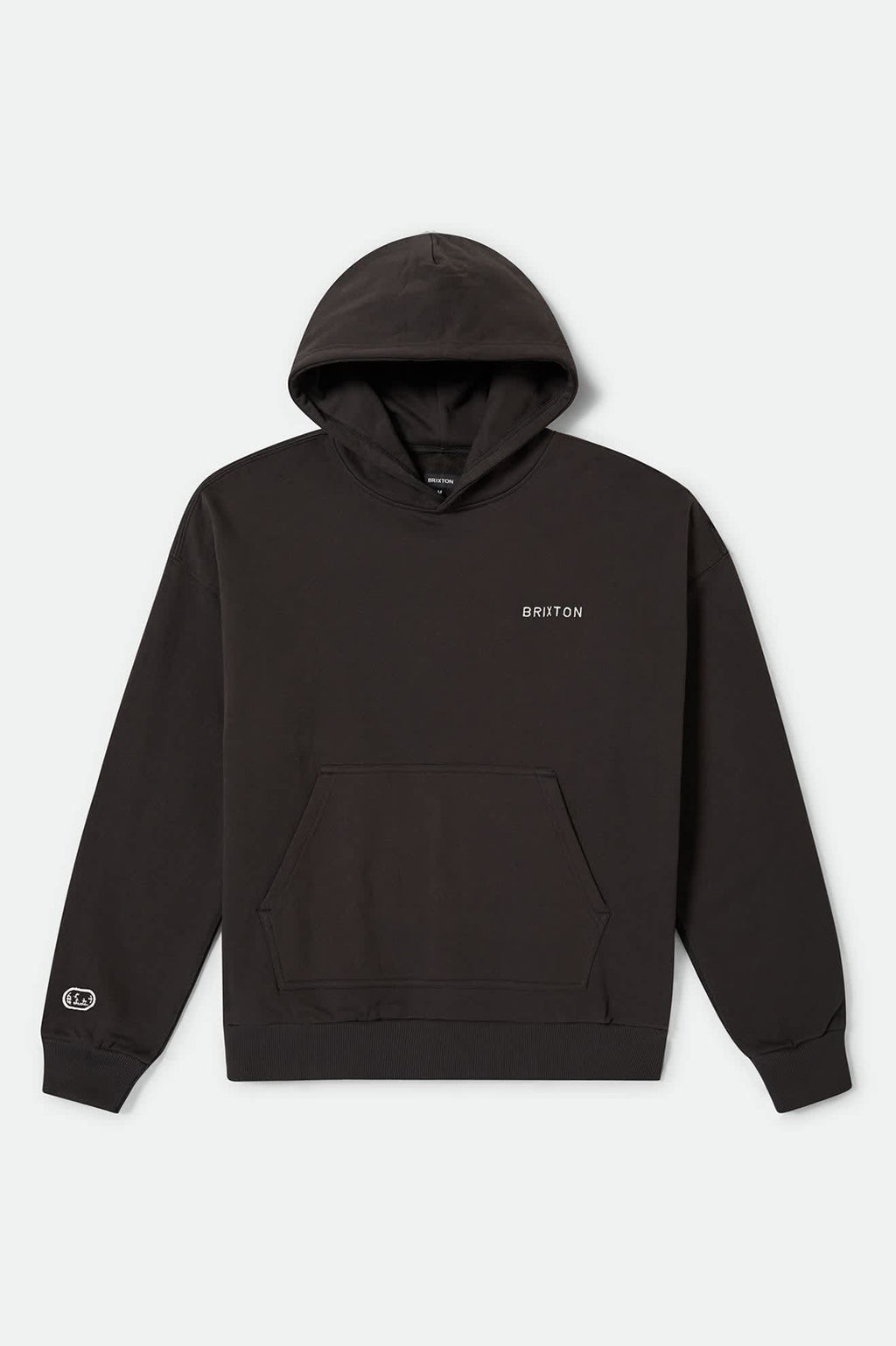 Embroidered Heavyweight Oversized Hoodie - Black