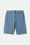 Choice Chino Baggy Short - Light Wash Denim Herringbone