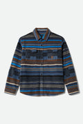 Bowery Arctic Stretch Fleece - Mood Indigo Blanket Stripe