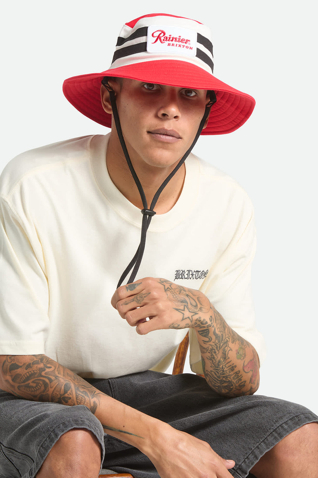 Rainier X Brixton Boonie - Natural/Red