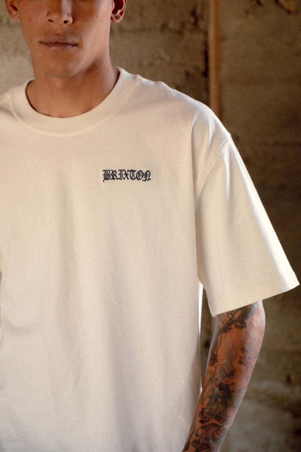 Serrano Short Sleeve Boxed Crop T-Shirt - Cream