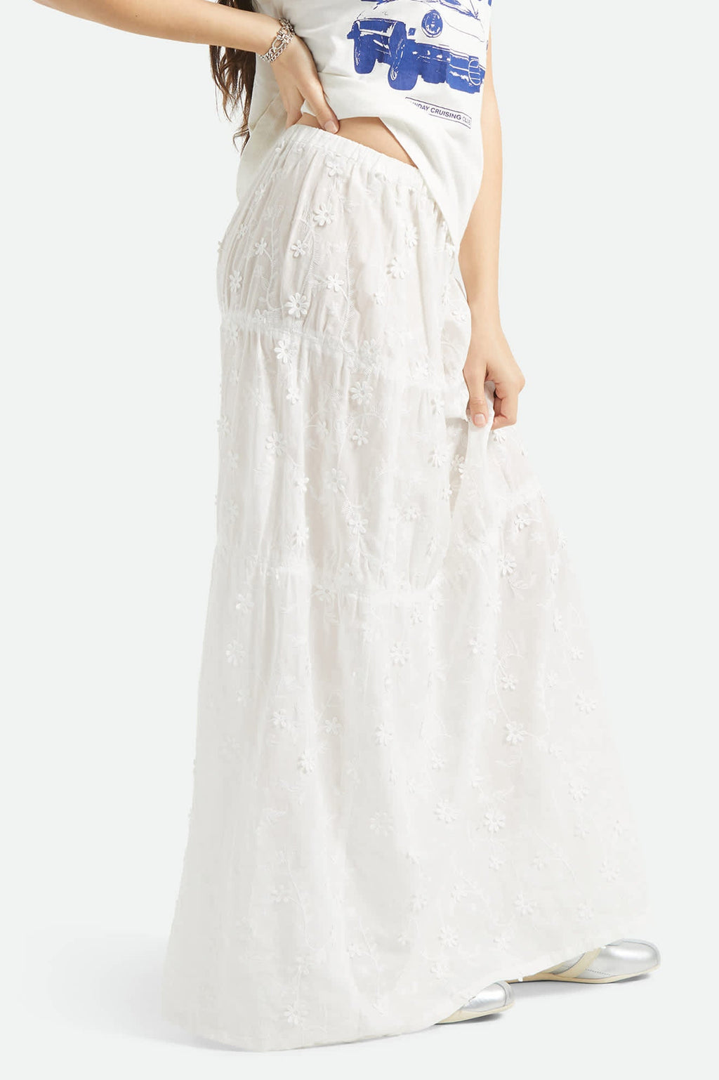 The Abigail Skirt - Off White Floral