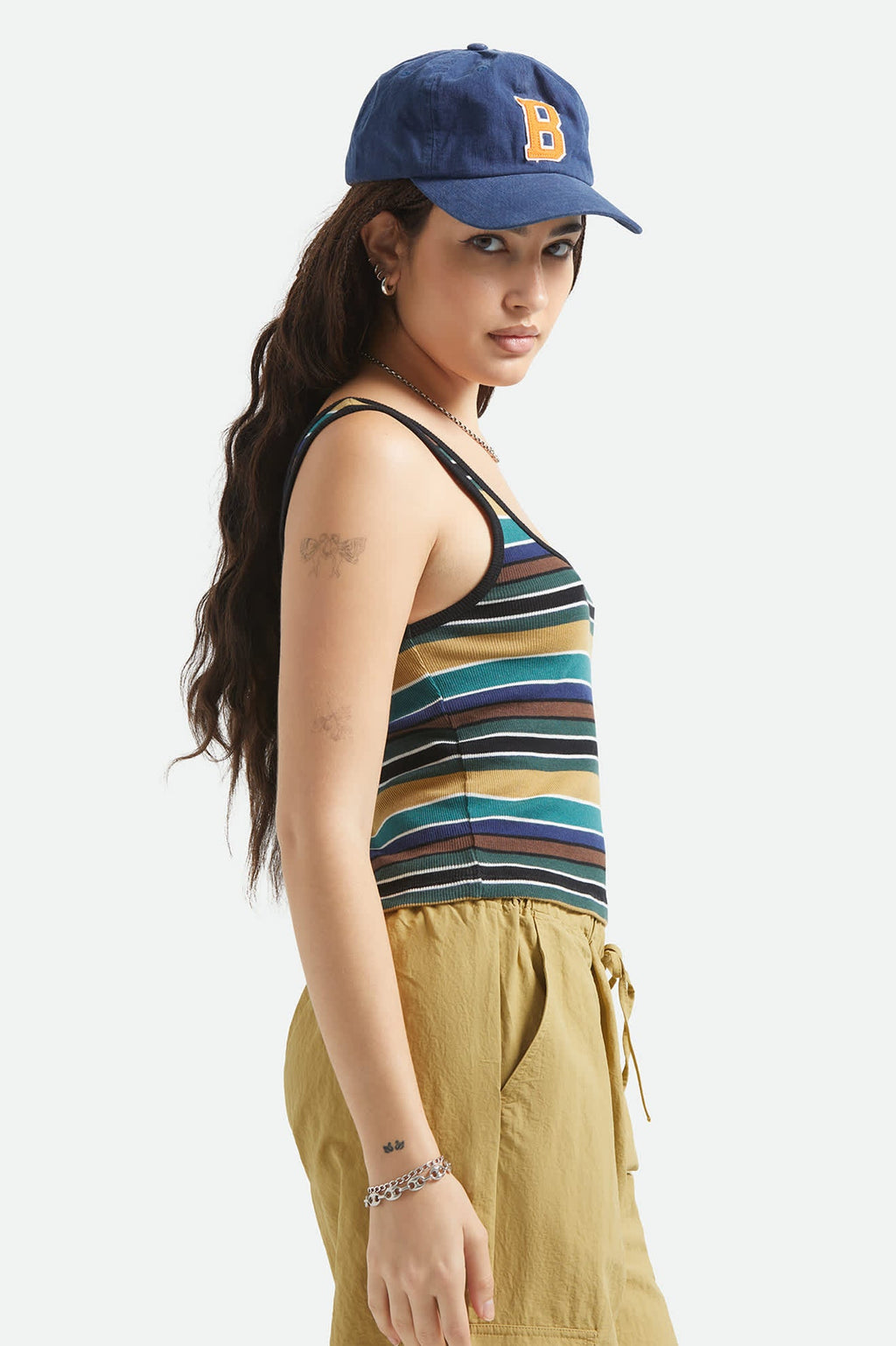 Ringer Organic A-Tank - Multi Retro Stripe