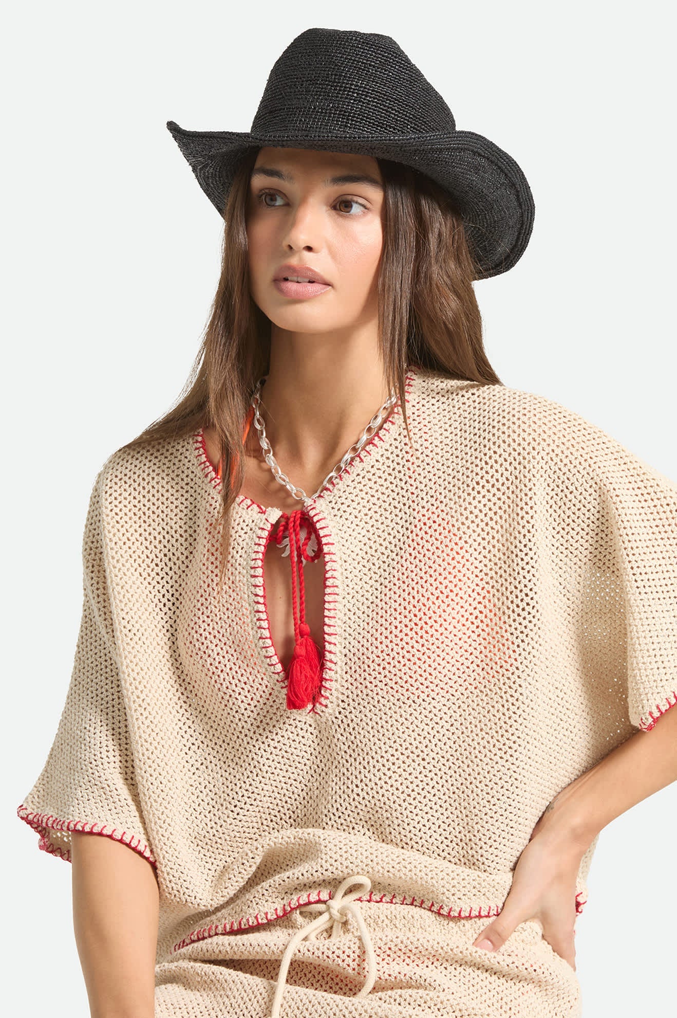 Odessa Straw Packable Cowboy Hat - Black