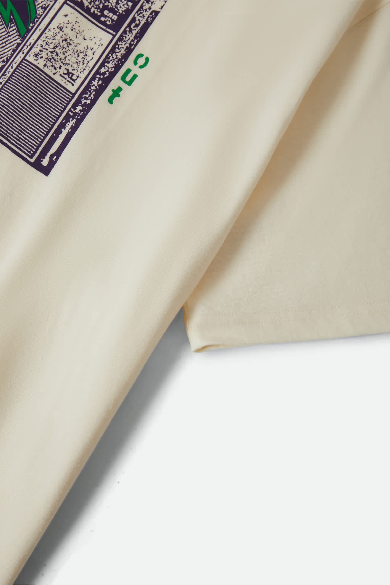 Tune Out Short Sleeve Cropped T-Shirt - Cream