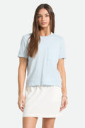 Carefree Organic Garment Dye Perfect T-Shirt - Blue Aura