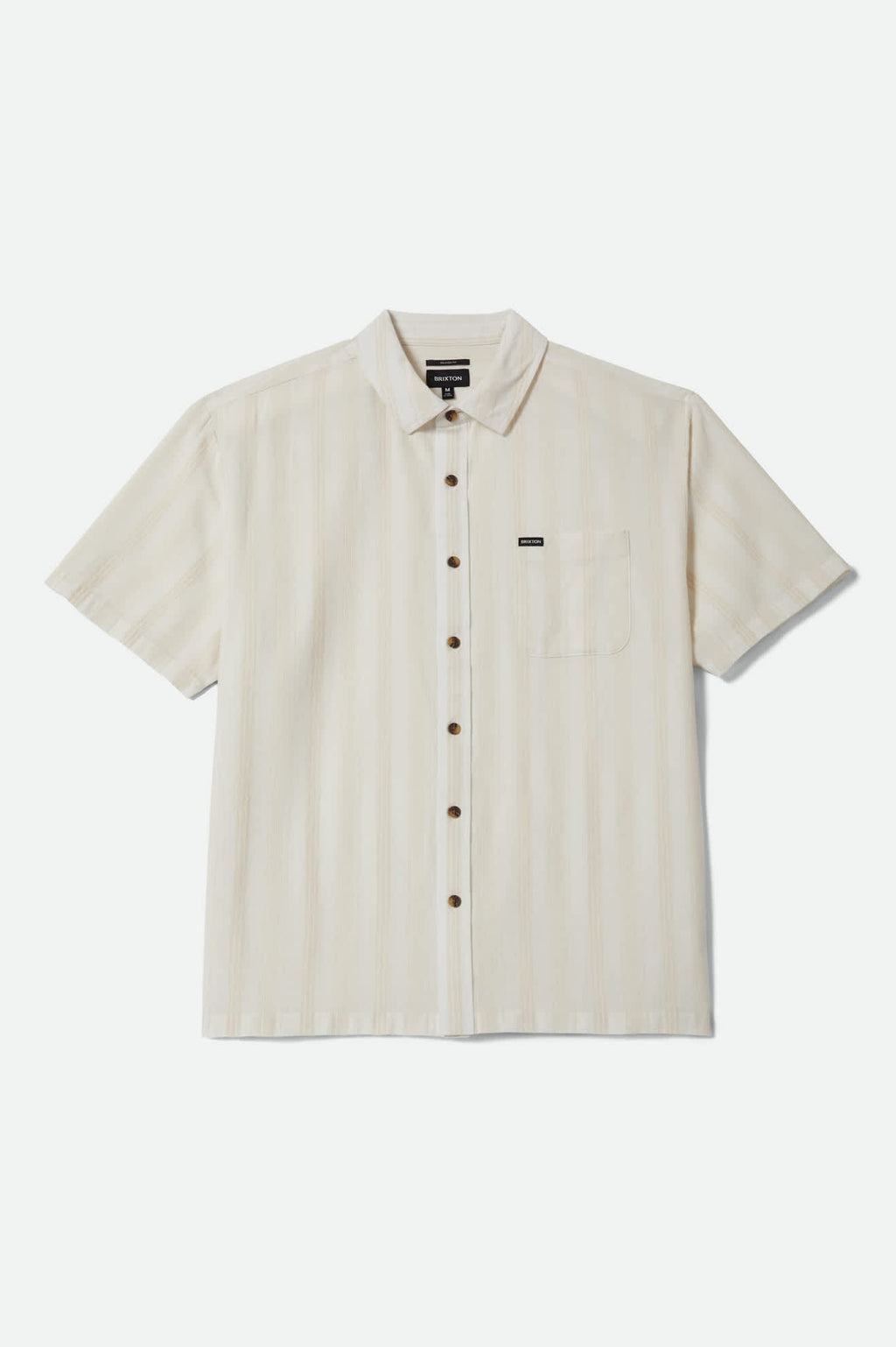 Cru Stripe Dobby Short Sleeve Shirt - Off White