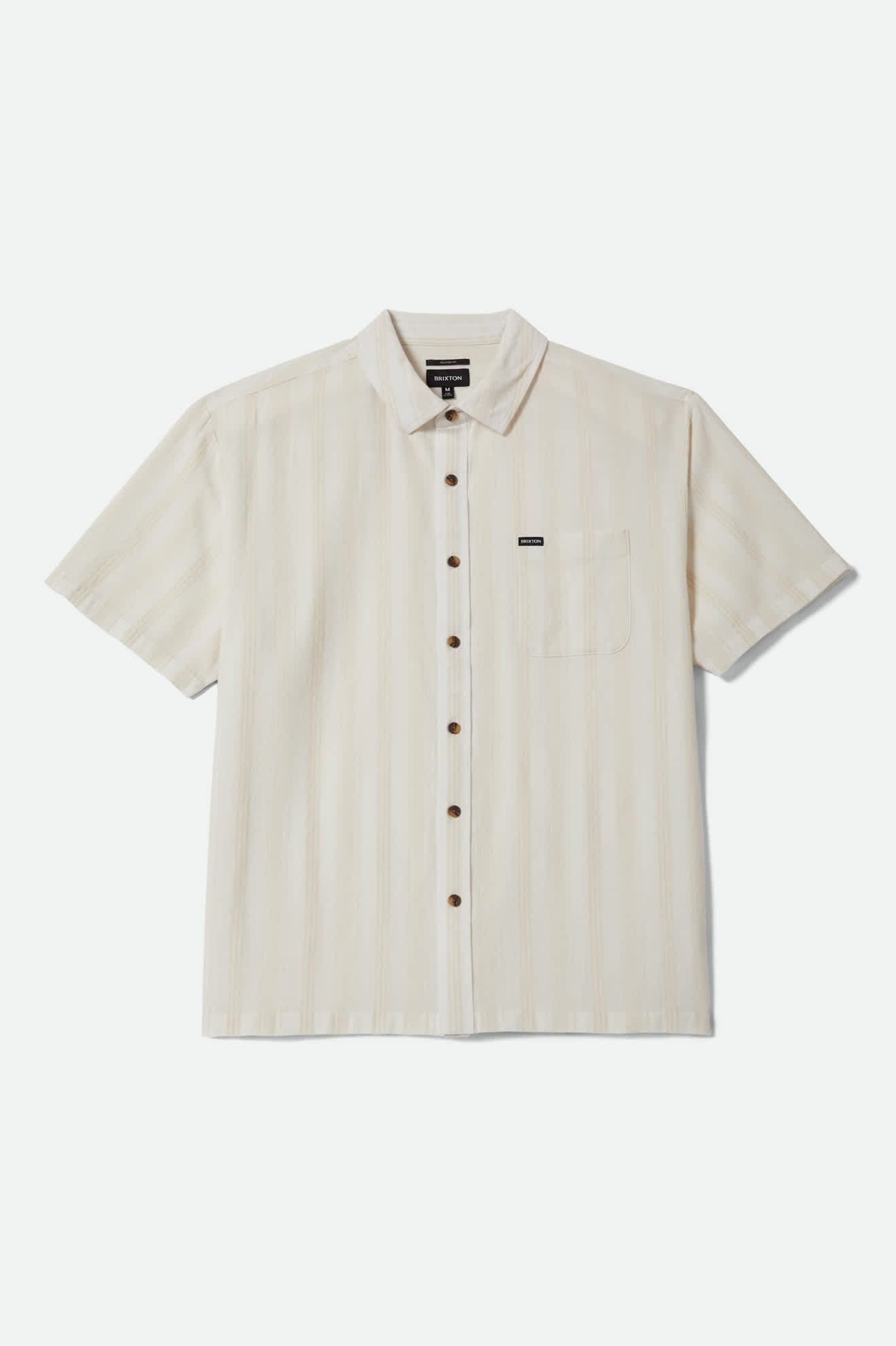 Cru Stripe Dobby Short Sleeve Shirt - Off White