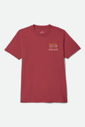 Wheaton Short Sleeve T-Shirt - Robust Red Worn Wash