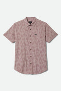 Charter Print Short Sleeve Shirt - Dark Pink/Silver Crackle Paint
