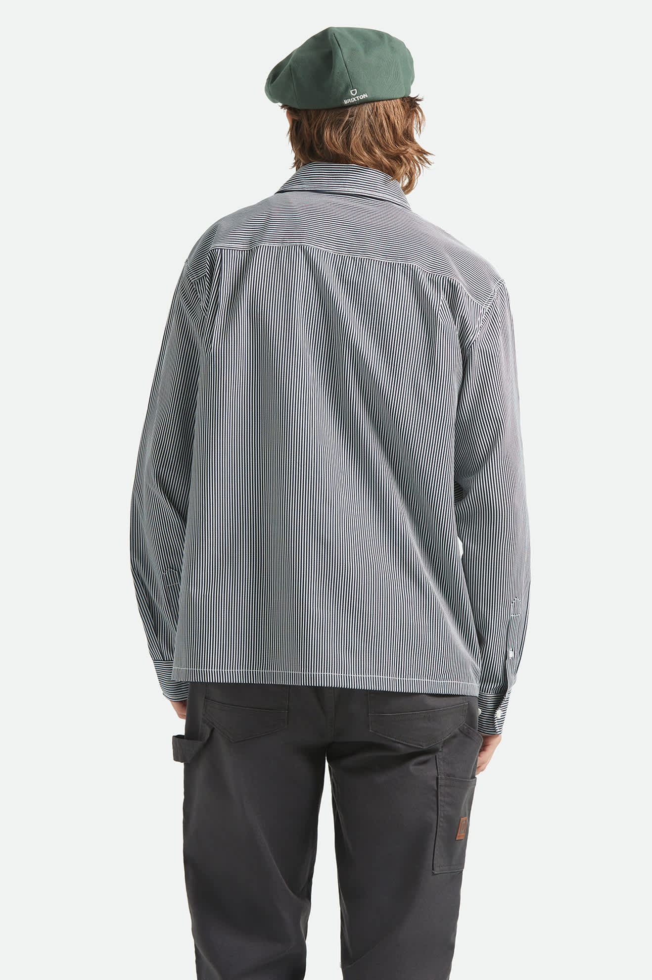 Journey Lightweight Long Sleeve Shirt - Navy/White Stripe