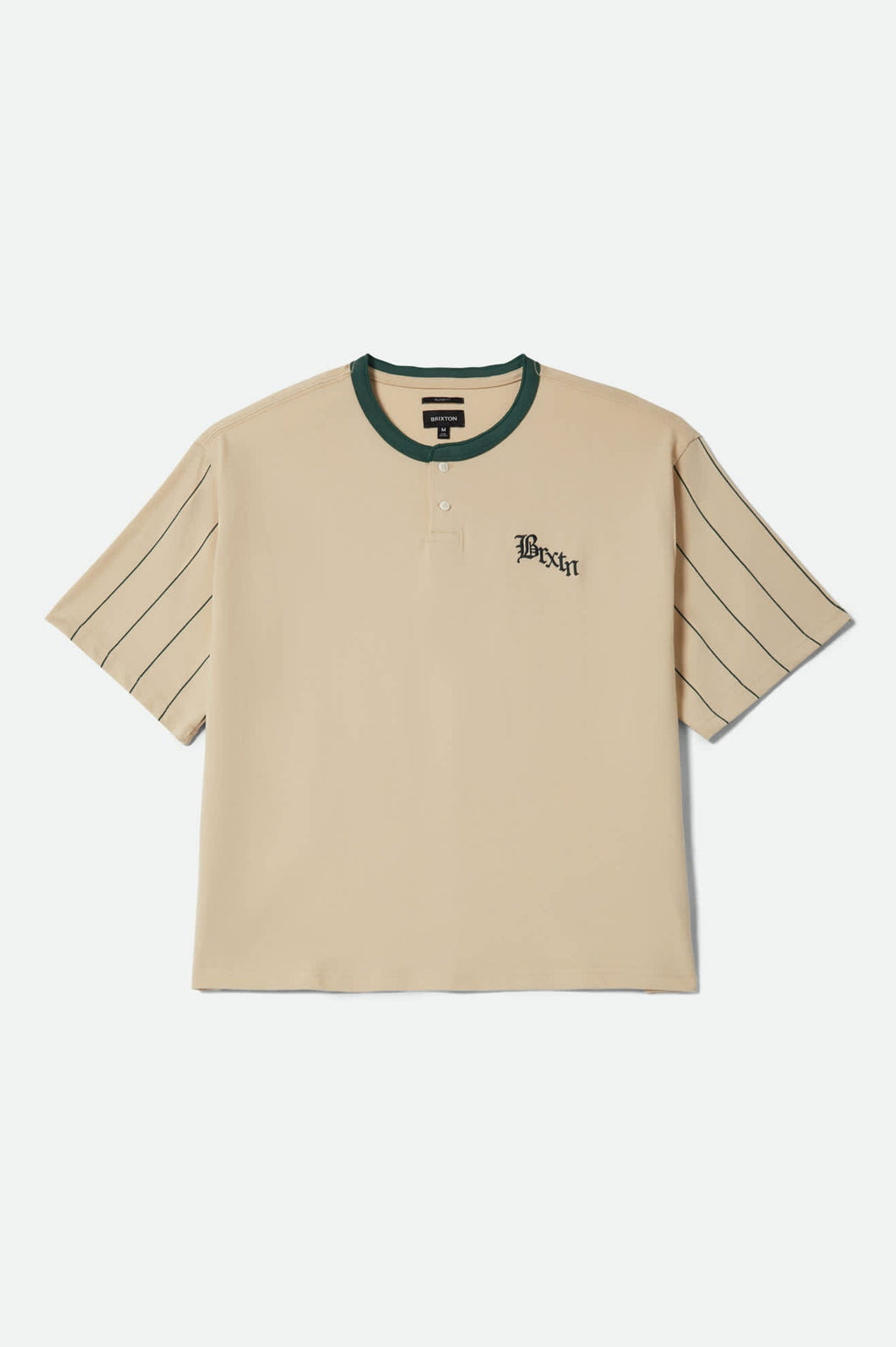 Boxy Short Sleeve Baseball T-Shirt - Whitecap/Primal Green