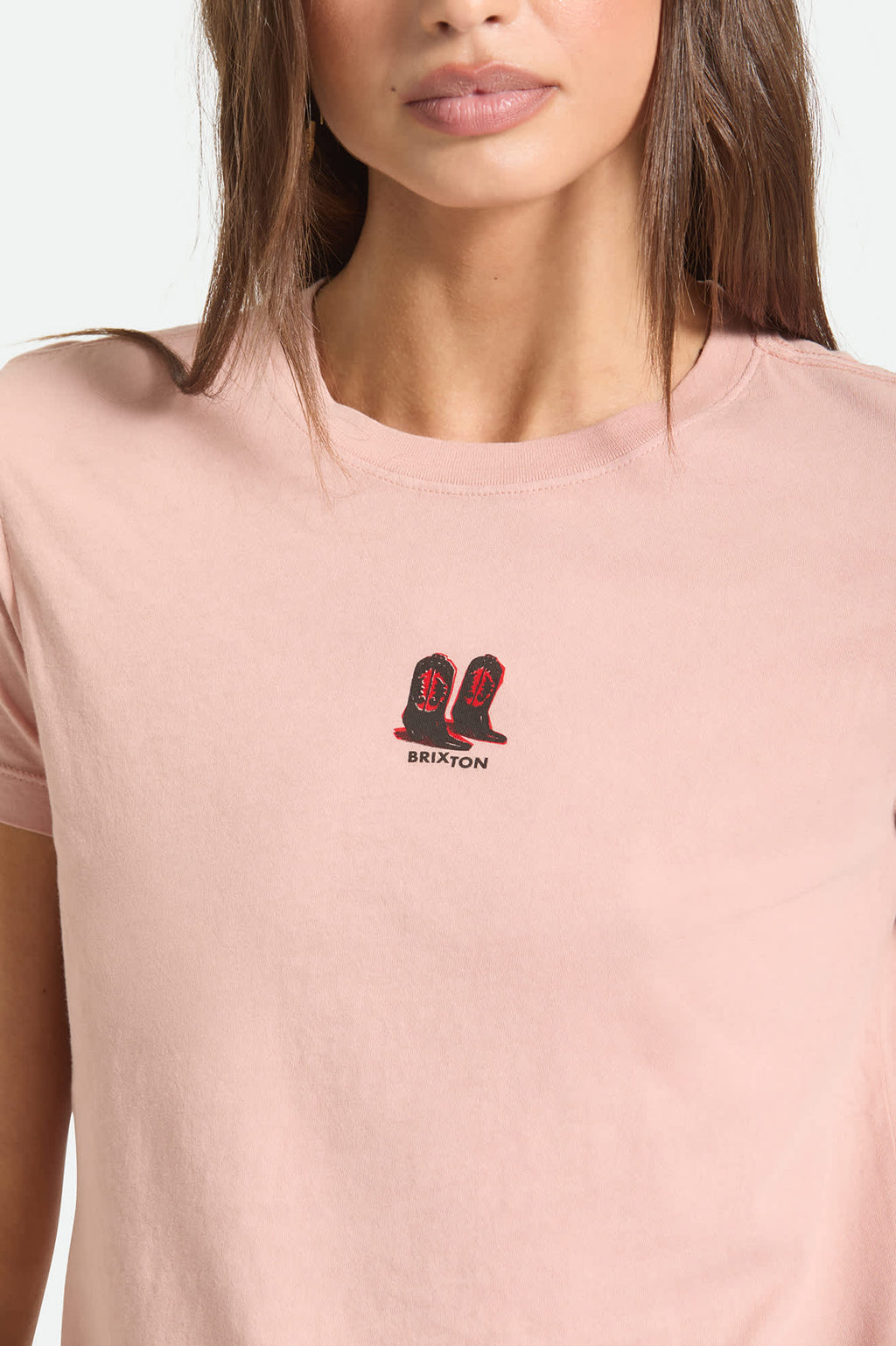 Two Boots Slim Crew T-Shirt - Silver Pink